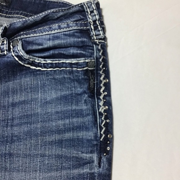 Silver Suki 17” Jeans Dark Blue Straight Women's Jeans - Picture 4 of 14